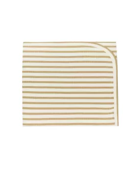 Ribbed Baby Blanket – Honey Stripe