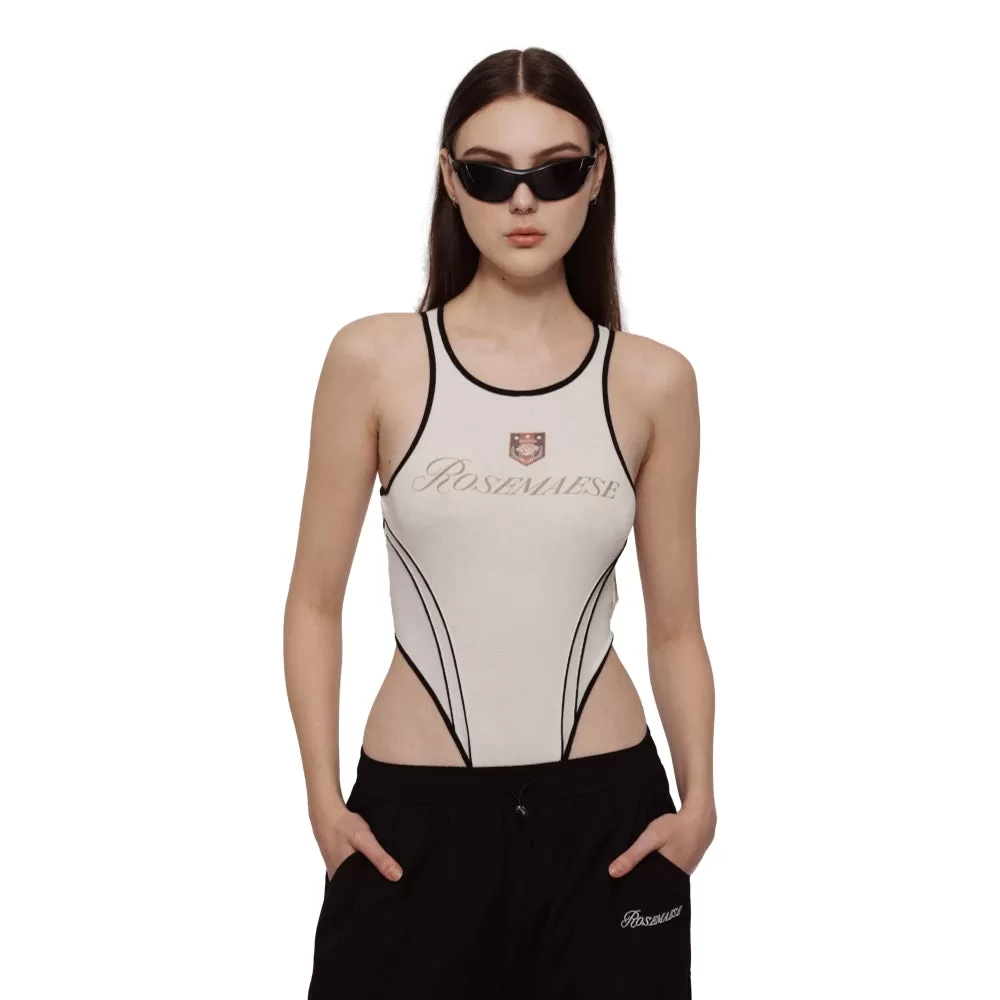 ROSEMAESE SPORT CLUB BODYSUIT-WHITE