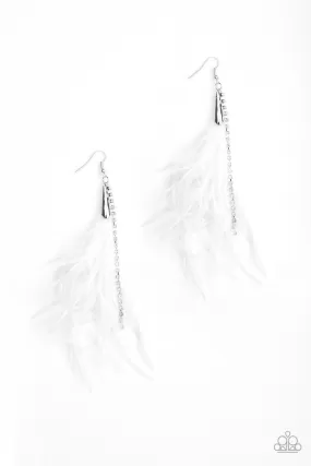 Showstopping Showgirl White-Earrings