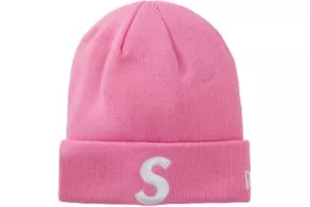 Supreme New Era S Logo Beanie Heather Pink