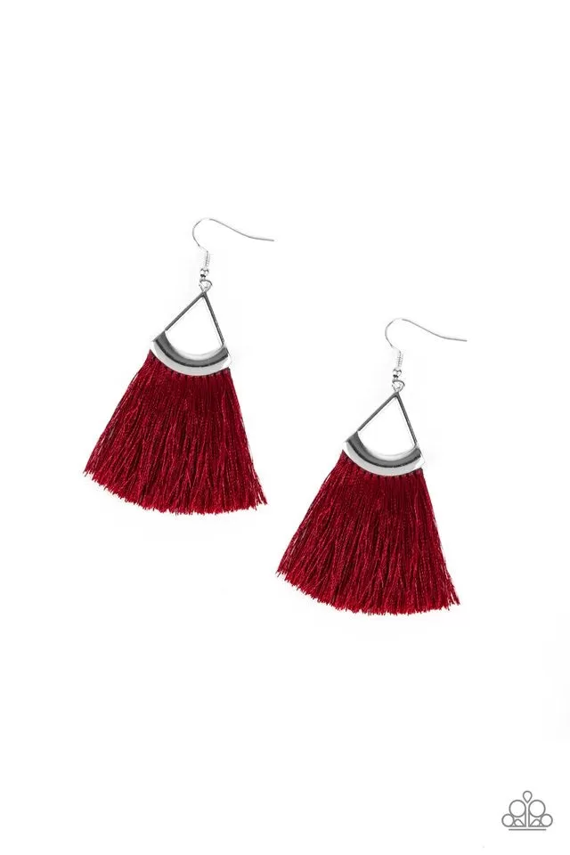 Tassel Tuesdays Red-Earrings