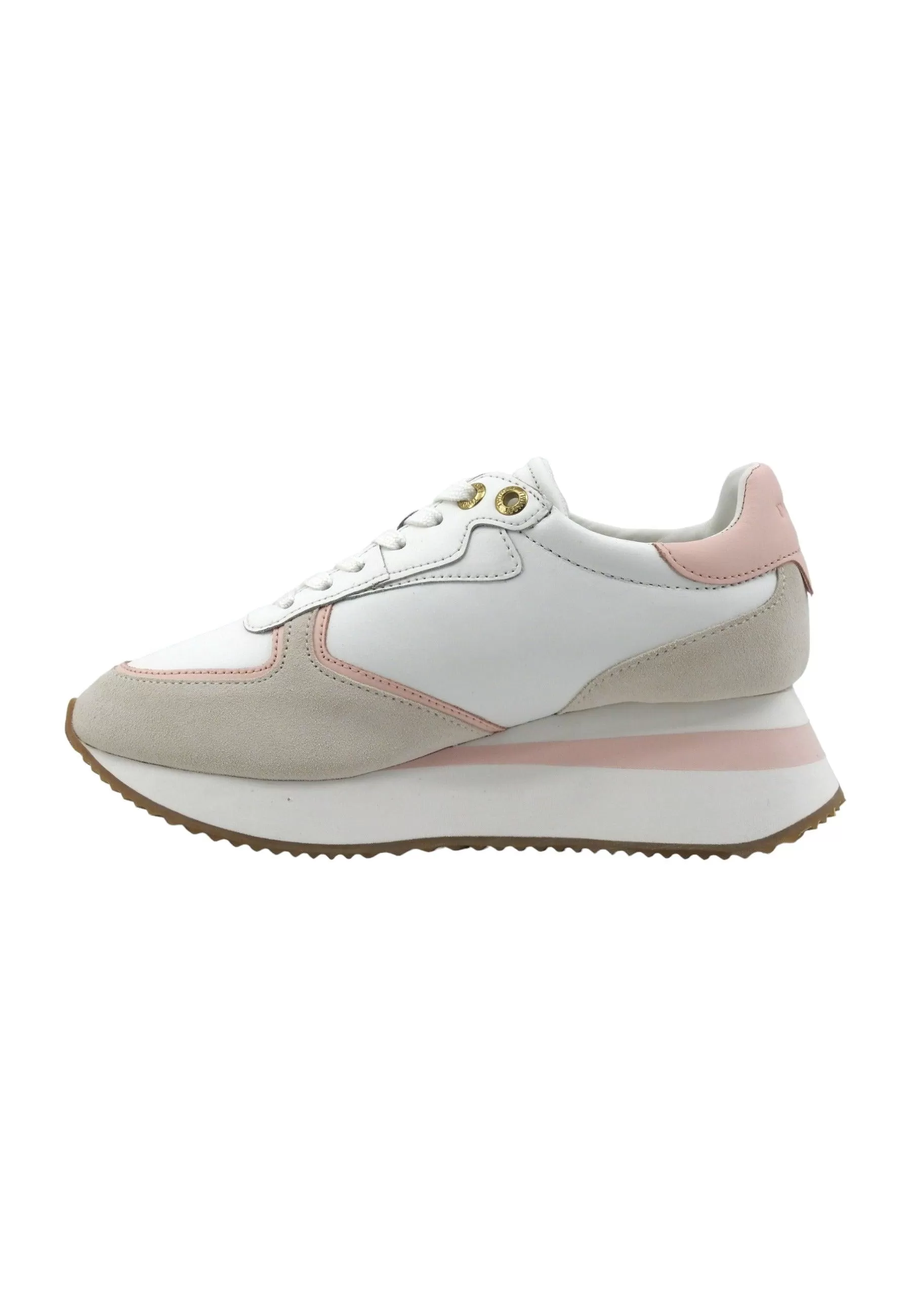 TWINSET Sneaker Donna Platform Bianco Ottico Cupcake Pink 241TC080