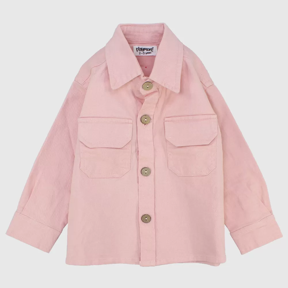 Unisex Salmon Long-Sleeved Overshirt